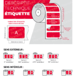 descriptif technique etiquette adhesive en rouleau